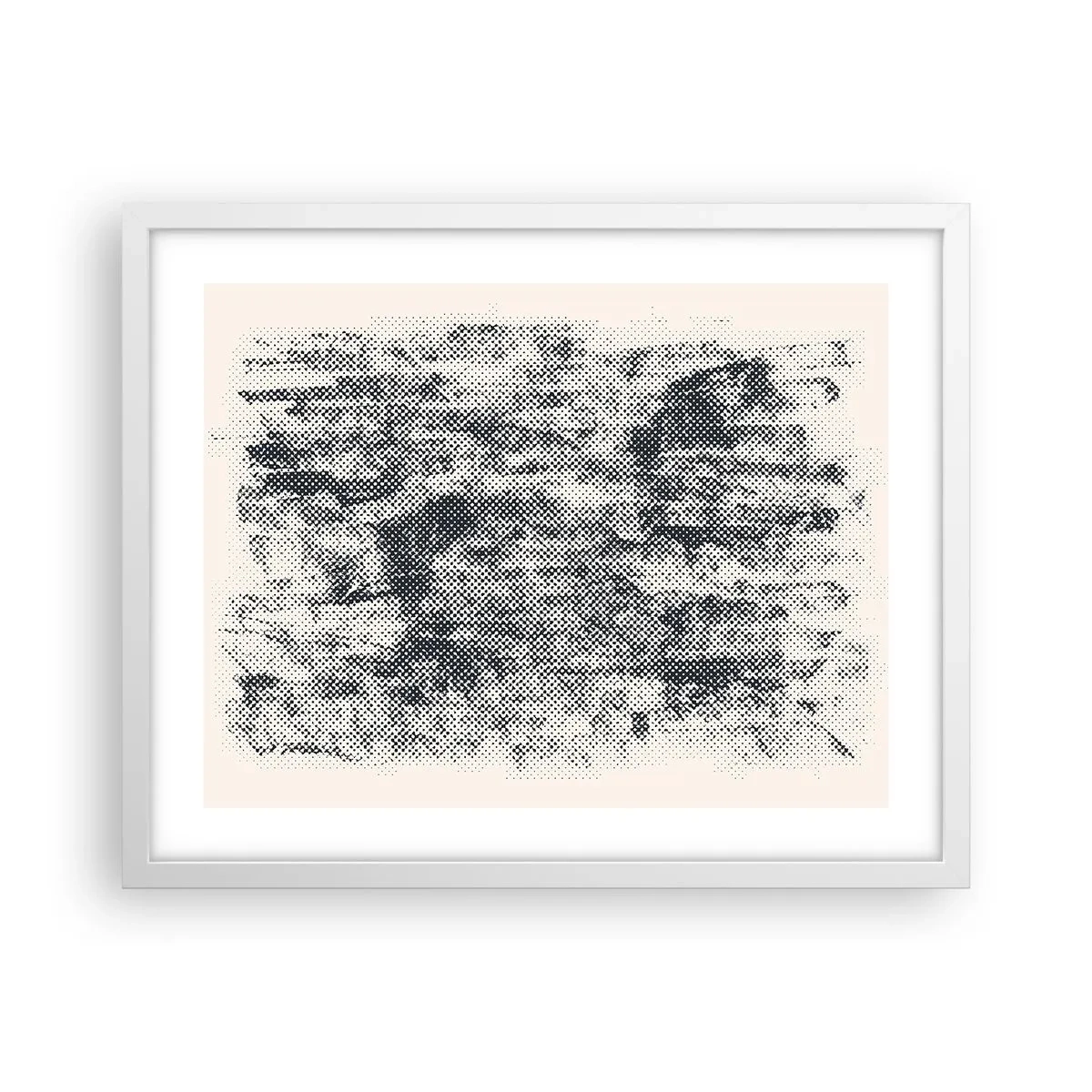 Affiche dans un cadre blanc - Poster - Composition brumeuse - 50x40 cm