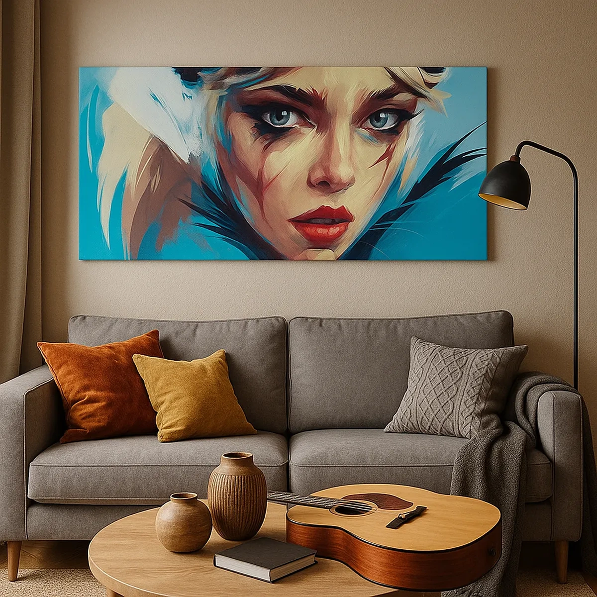 Impression sur toile - Image sur toile - Guerrière errante - 30x30 cm