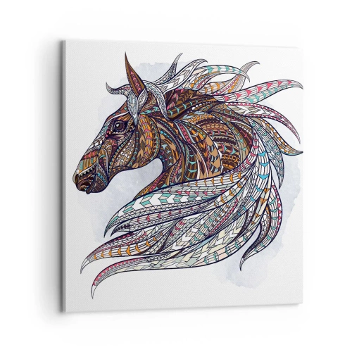 Impression sur toile - Image sur toile - Destrier guerrier celtique - 60x60 cm