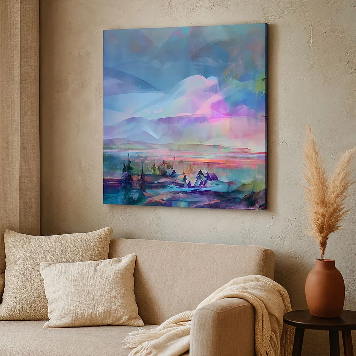 Impression sur toile - Image sur toile - Sous un ciel bienveillant - 30x30 cm