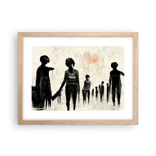 Affiche dans un chêne clair - Poster - Contre la solitude - 40x30 cm