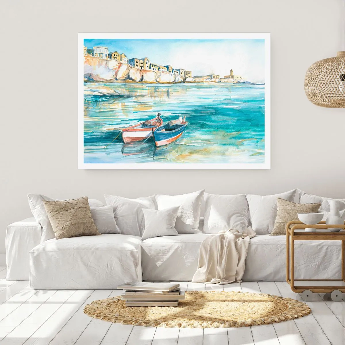 Affiche - Poster - Paysage dans l'azur - 50x40 cm