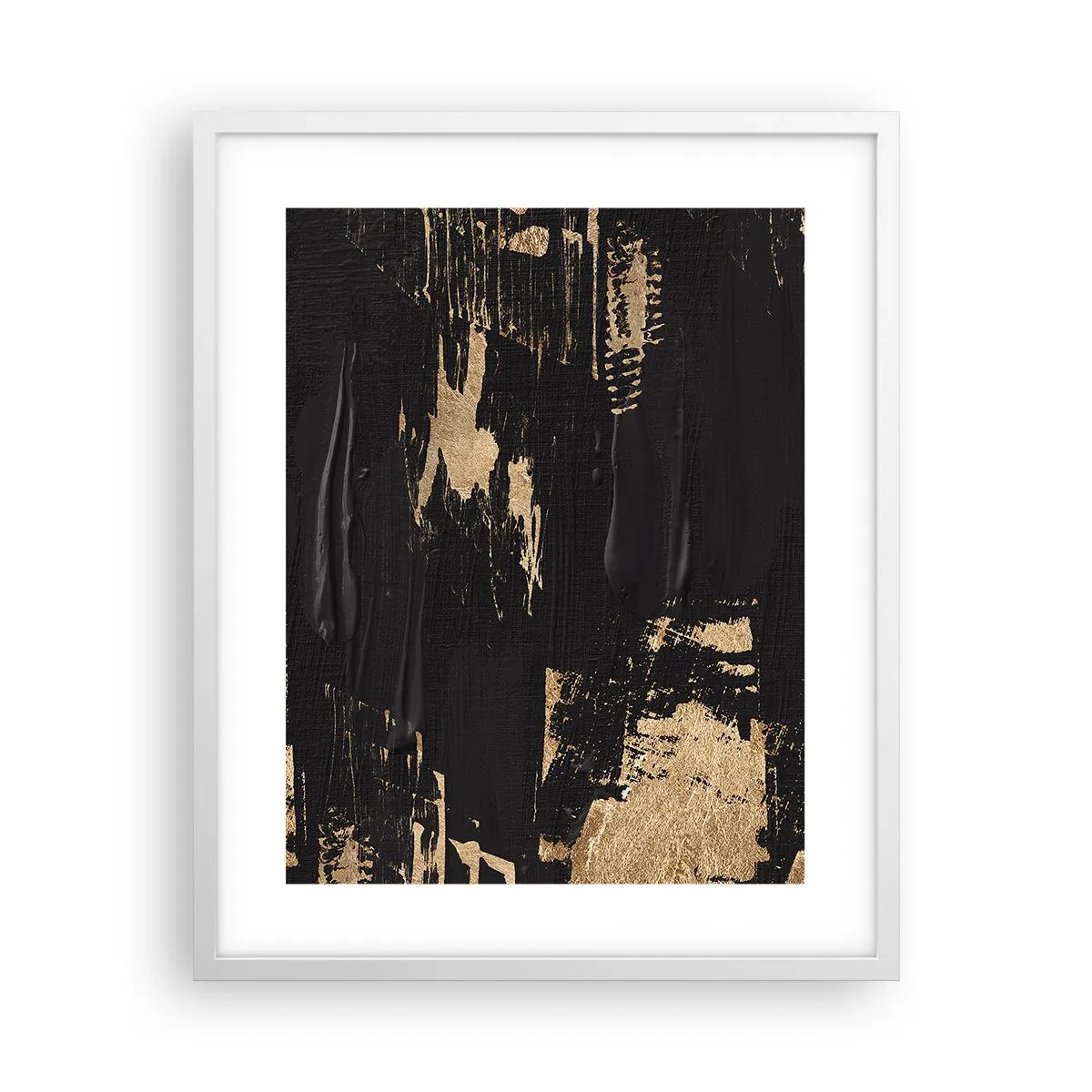 Affiche dans un cadre blanc - Poster - Empreinte du toucher - 40x50 cm