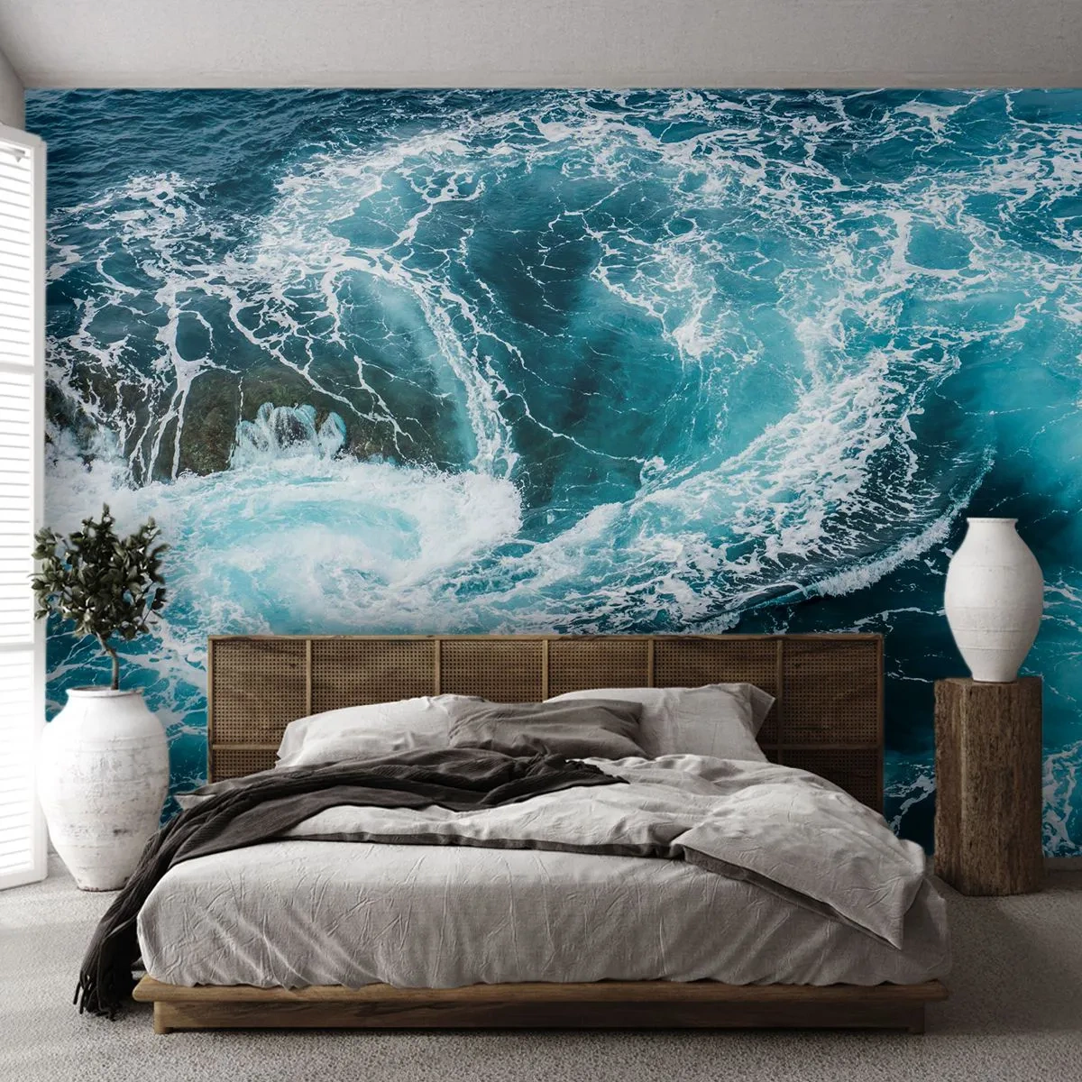 Papier Peint Photo Standard Eco - La porte vers le centre de la Terre - Mer, Abstraction, Morceau - 250x175 cm