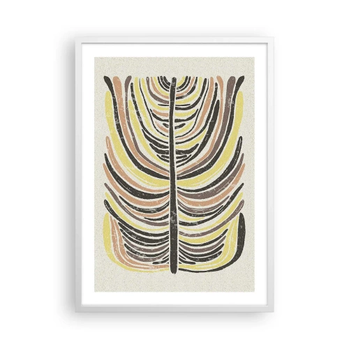 Affiche dans un cadre blanc - Poster - Abstraction pleine de vie - 50x70 cm
