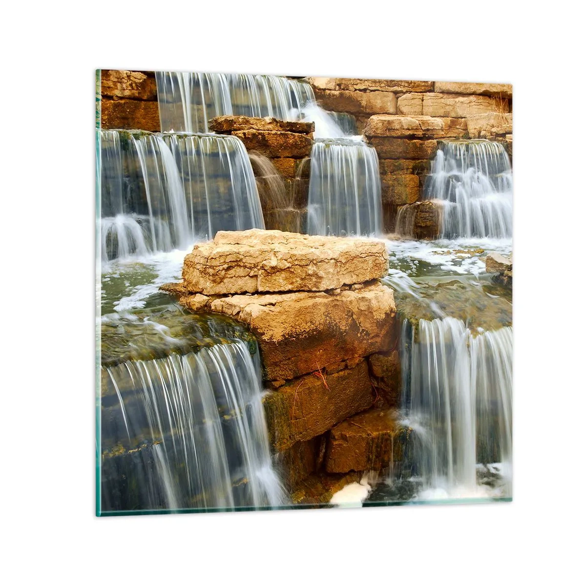 Impression sur verre - Image sur verre - Escalier vers le ciel - 70x70 cm