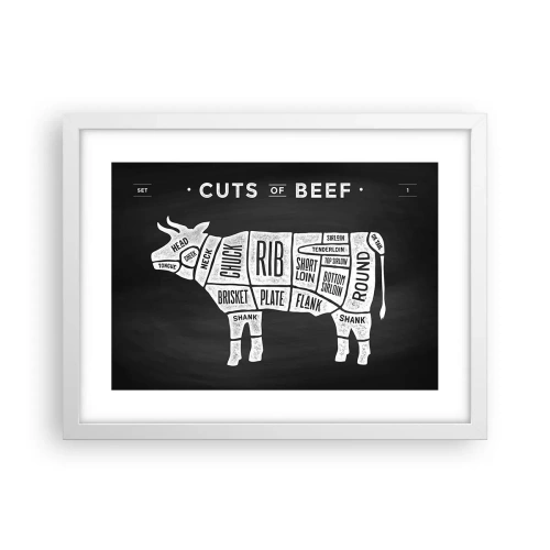 Affiche dans un cadre blanc - Poster - L'art de la découpe - 40x30 cm