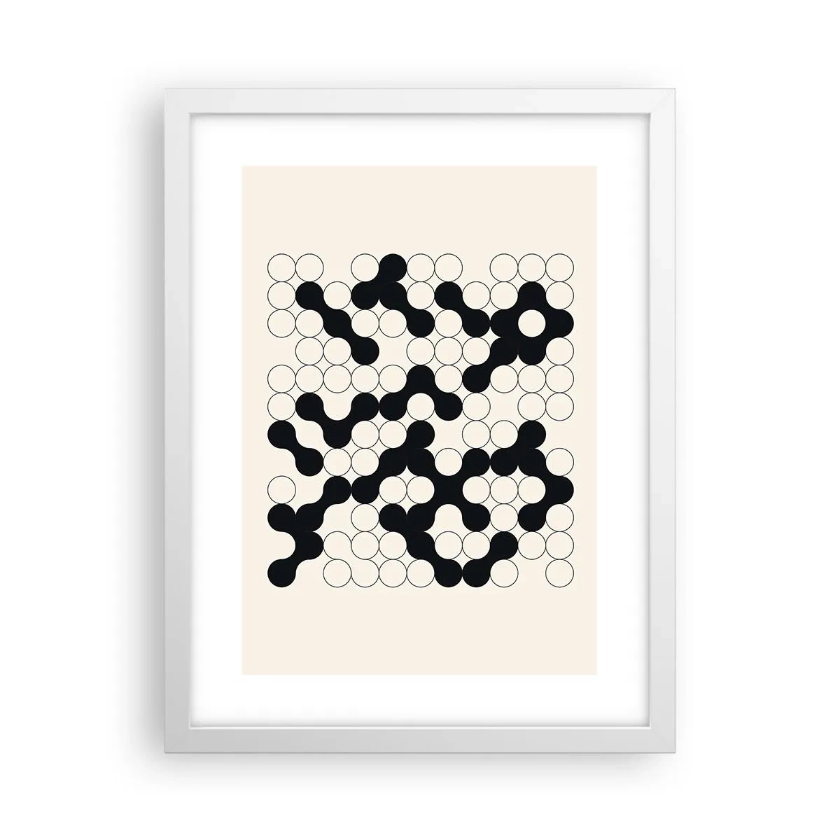 Affiche dans un cadre blanc - Poster - Jeu chinois – variation - 30x40 cm