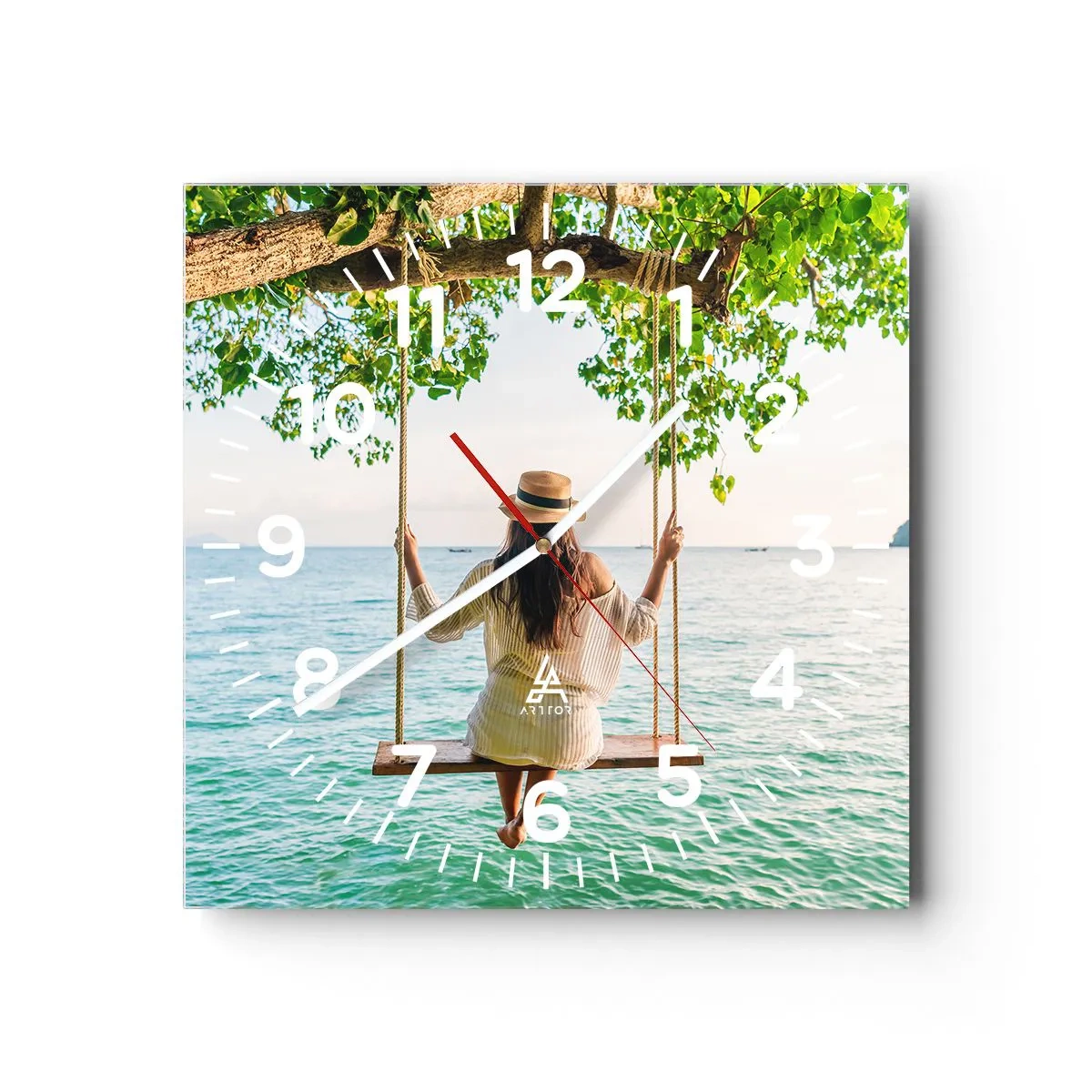 Horloge murale - Pendule murale - La vie est belle - 30x30 cm