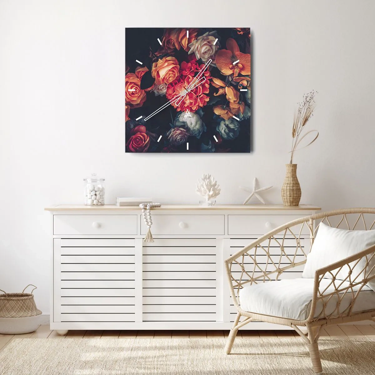 Horloge murale - Pendule murale - Comme chez les maîtres hollandais - 30x30 cm