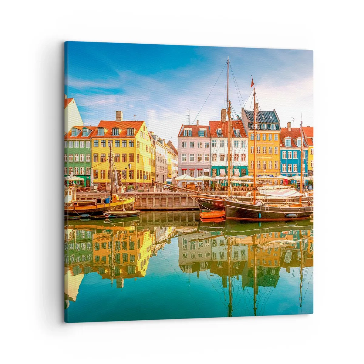 Impression sur toile - Image sur toile - Aussi lisse qu'un miroir au-dessus de l'eau - 50x50 cm