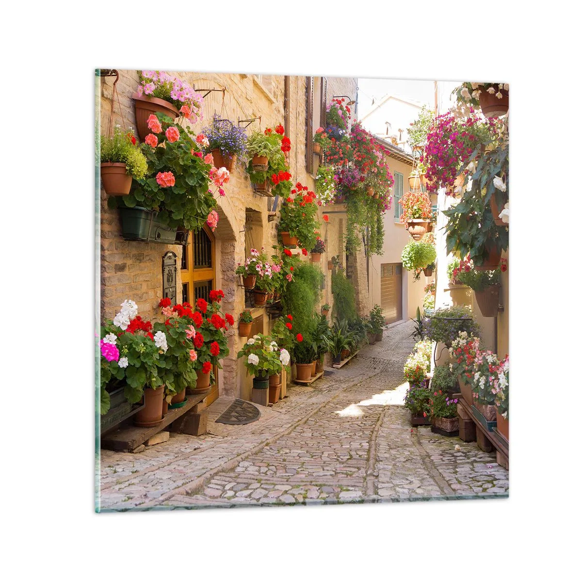 Impression sur verre - Image sur verre - Une inondation de fleurs  - 70x70 cm