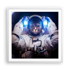 Affiche dans un cadre blanc - Poster - Houston, vous avez un problème - 60x60 cm