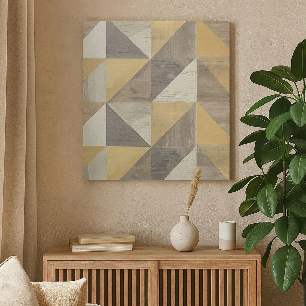 Impression sur toile - Image sur toile - Suivant l'angle du triangle - 30x30 cm