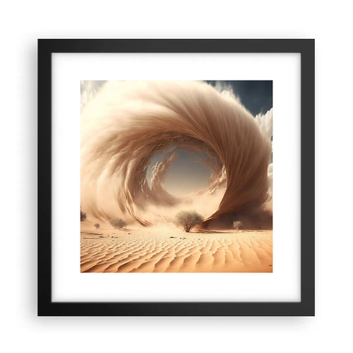 Affiche dans un cadre noir - Poster - Portail ouvert - 30x30 cm