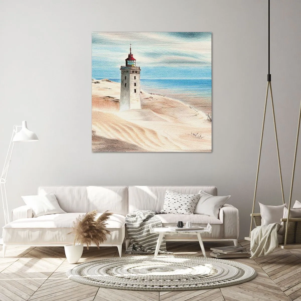 Impression sur toile - Image sur toile - Toujours regarder la mer - 30x30 cm