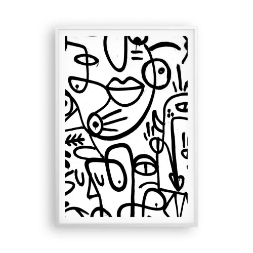 Affiche dans un cadre blanc - Poster - Visages et mirages - 70x100 cm