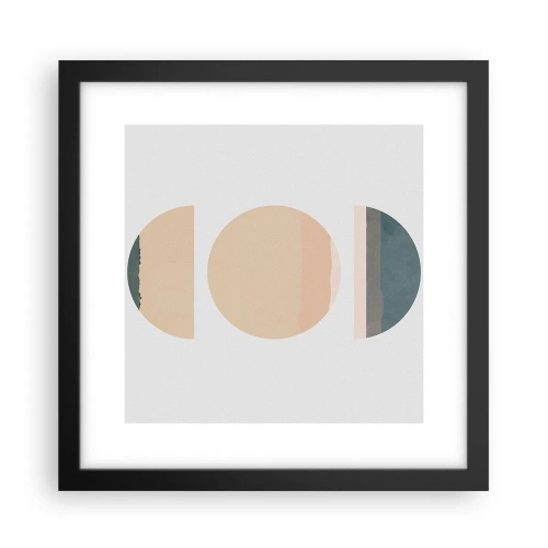 Affiche dans un cadre noir - Poster - Cercles après cercles - 30x30 cm