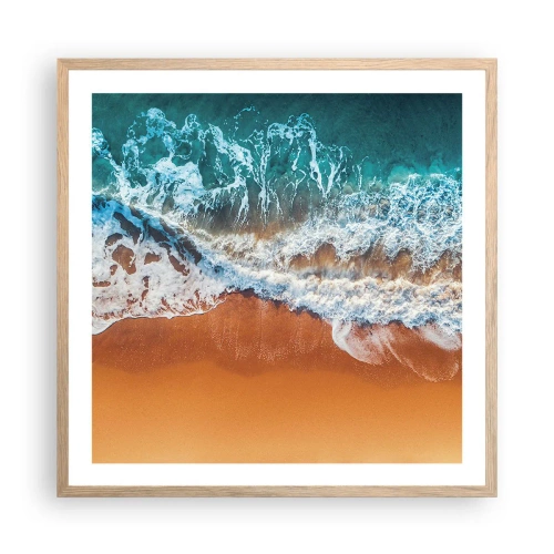 Affiche dans un chêne clair - Poster - Toujours ensemble - 60x60 cm