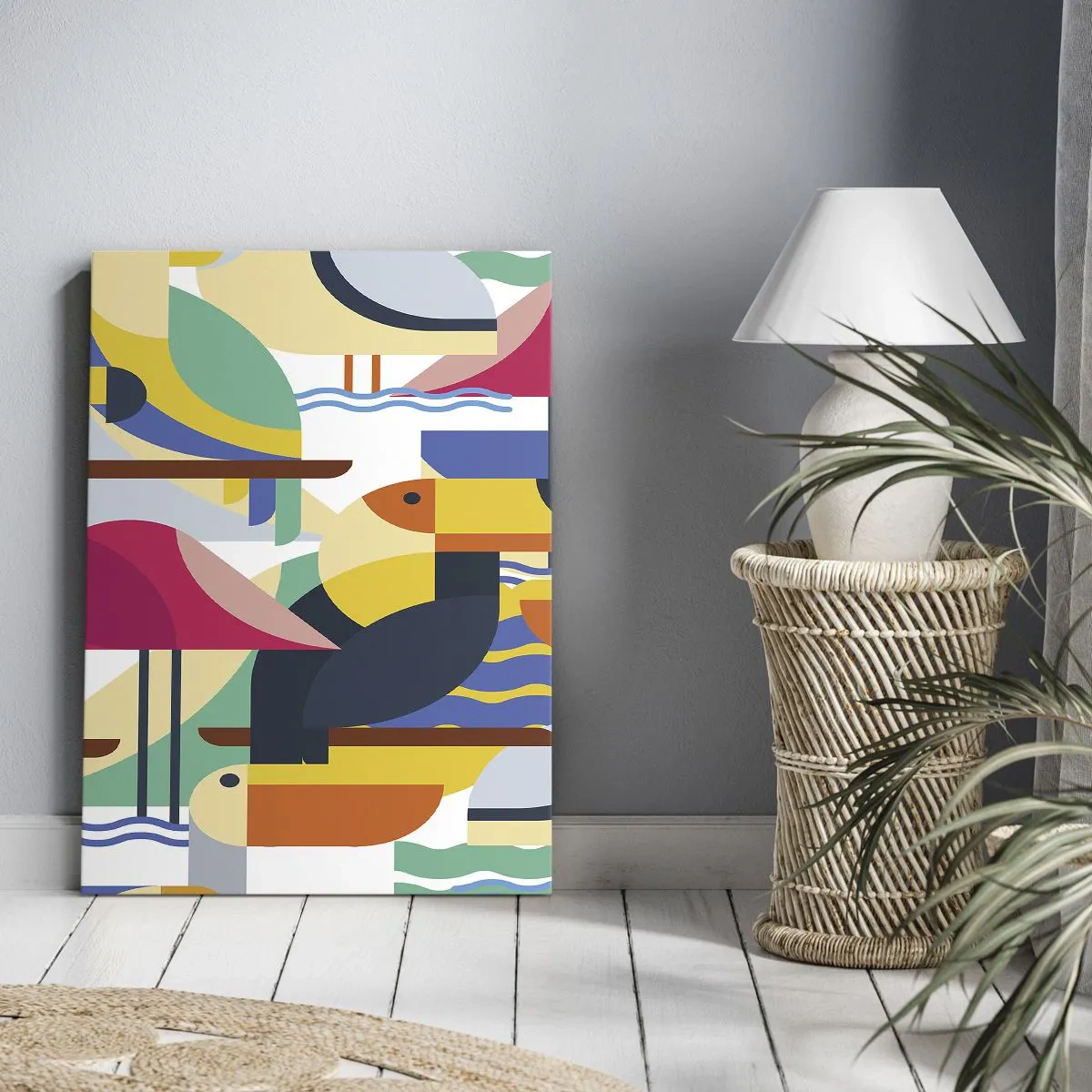 Impression sur toile - Image sur toile - Fête des oiseaux - 45x80 cm