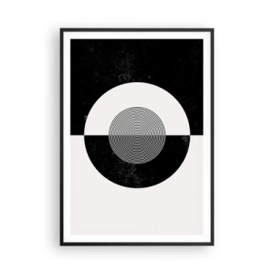 Affiche dans un cadre noir - Poster - Harmonie de noir et blanc - 70x100 cm