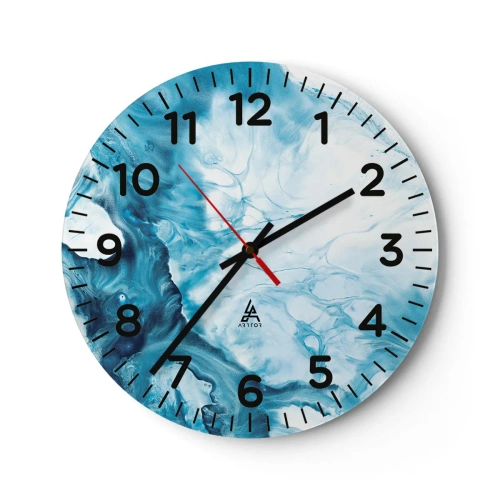 Horloge murale - Pendule murale - Concert de bleu - 30x30 cm