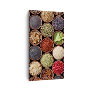 Impression sur toile - Image sur toile - Toutes les saveurs du monde - 55x100 cm