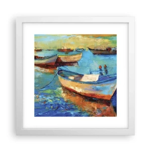 Affiche dans un cadre blanc - Poster - Dans la baie du sud - 30x30 cm