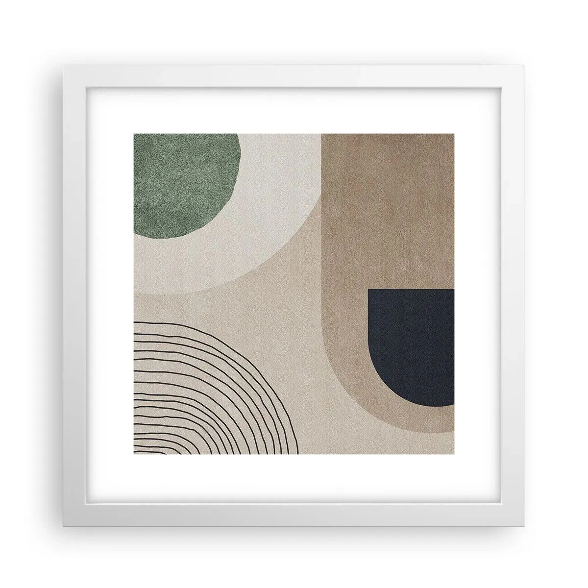 Affiche dans un cadre blanc - Poster - La douceur de l'ovale - 30x30 cm