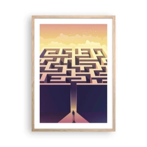 Affiche dans un chêne clair - Poster - Le temps de la décision - 50x70 cm