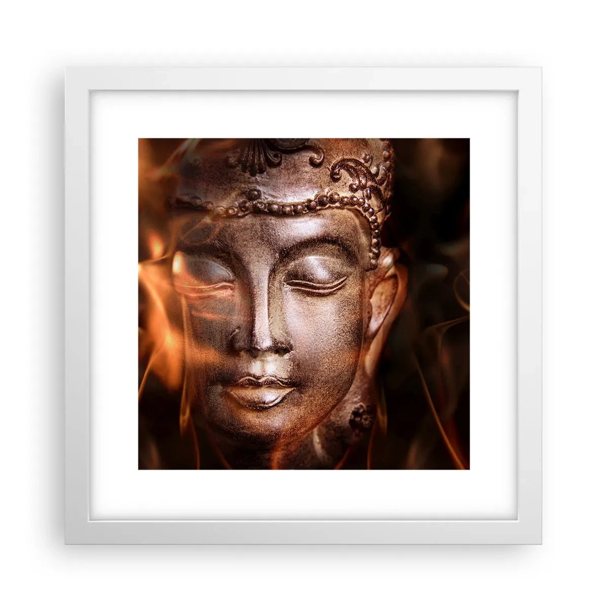 Affiche dans un cadre blanc - Poster - Il n'existe qu'ici et maintenant - 30x30 cm