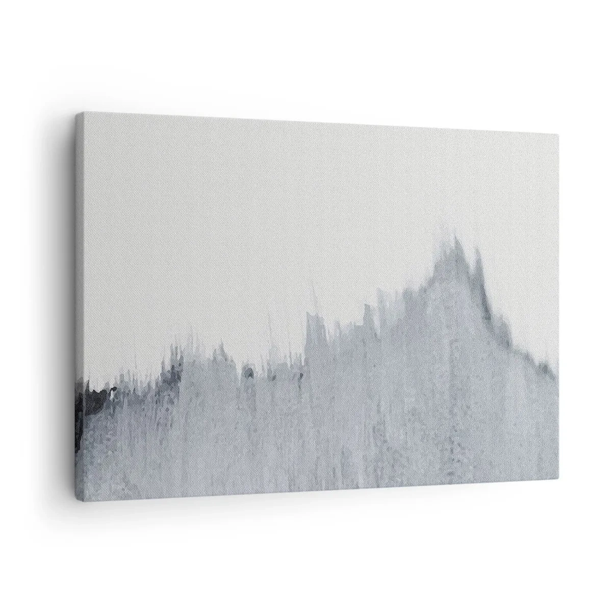 Impression sur toile - Image sur toile - Composition grise abstraite dans un style minimaliste - 70x50cm - Une esquisse mystérieuse - Décoration murale moderne pour le salon et la chambre ARTTOR