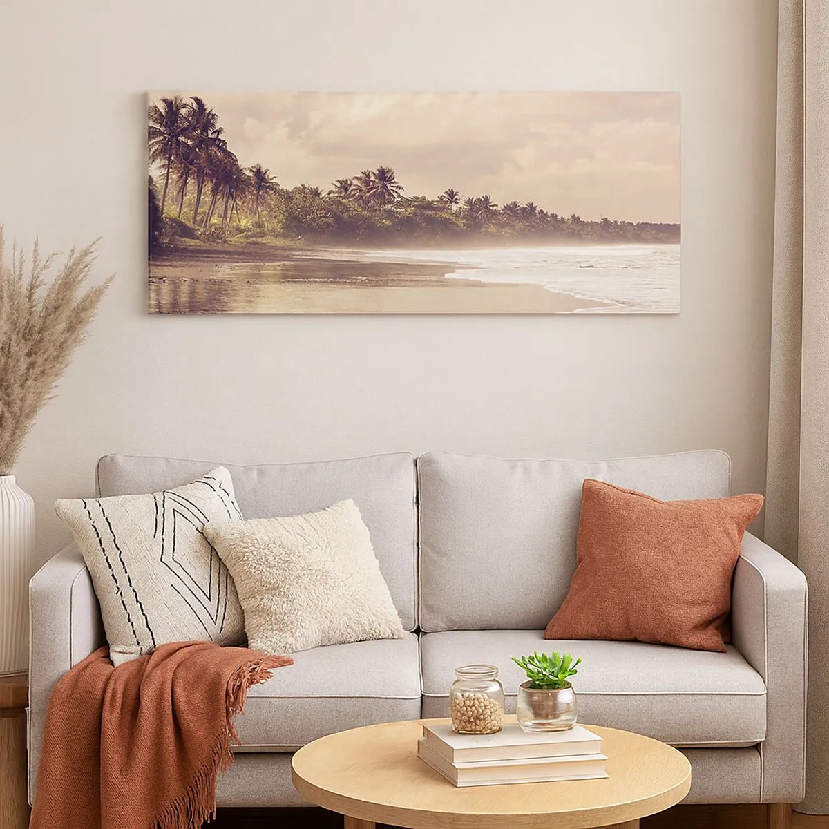 Impression sur toile - Image sur toile - La caresse des vagues - 100x40 cm