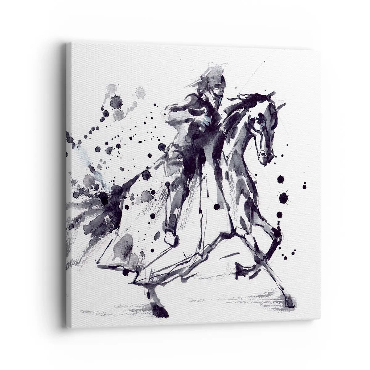 Impression sur toile - Image sur toile - Chevalier noir - 40x40 cm