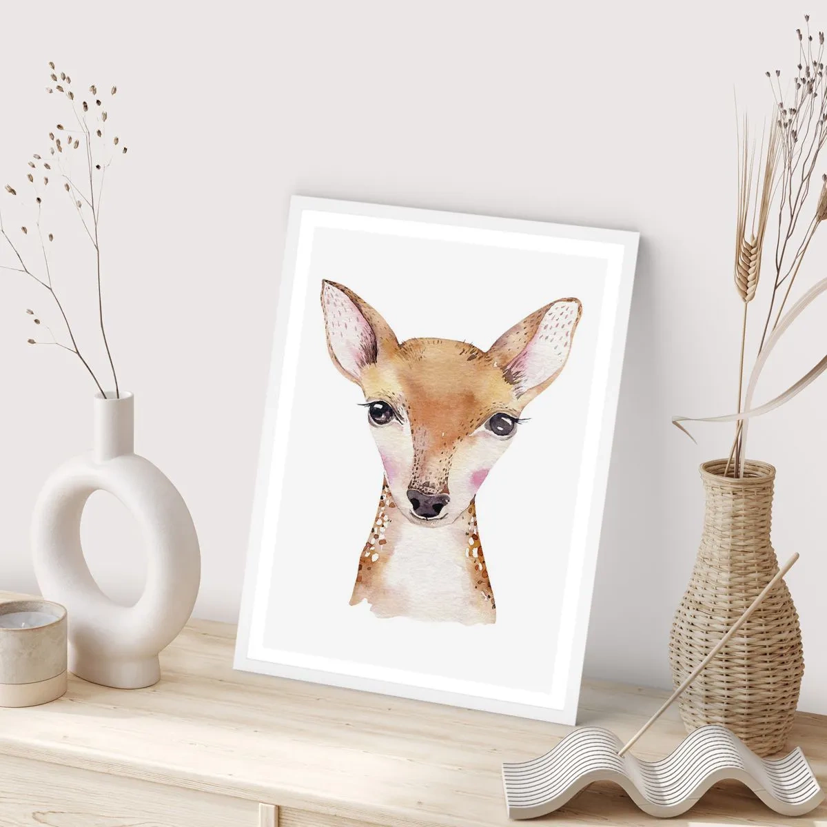 Affiche dans un cadre blanc - Poster - L'innocence de la nature - 50x70 cm