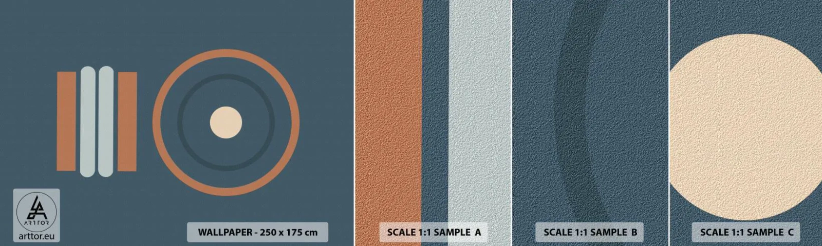 Échantillon De Papier Peint Standard Eco - Essence des choses - Abstraction, Morceau, Graphique - 100x30 cm