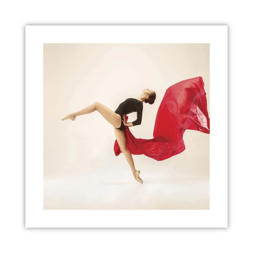 Affiche - Poster - Rouge et noir - 40x40 cm