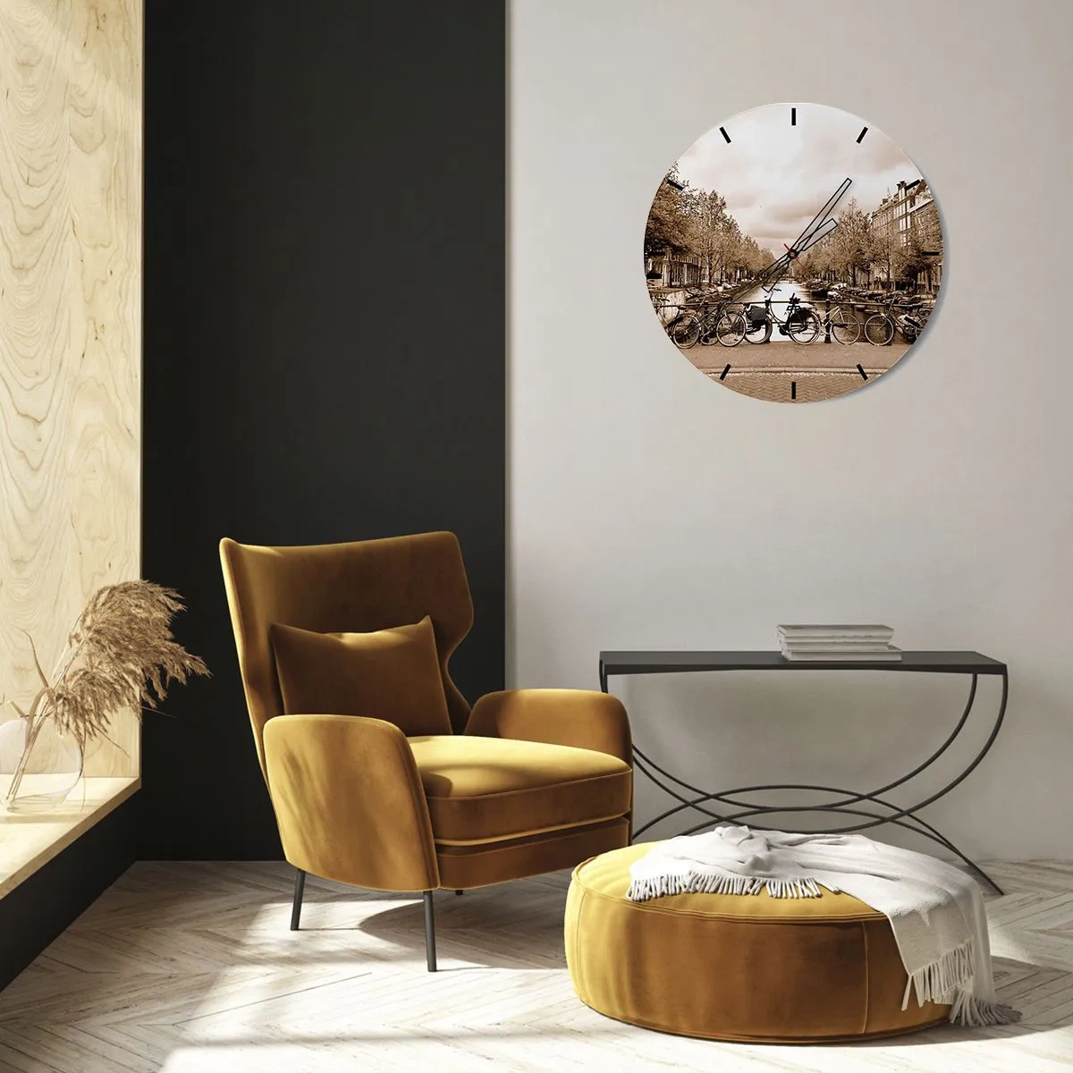 Horloge murale - Pendule murale - Ambiance hollandaise - 30x30 cm