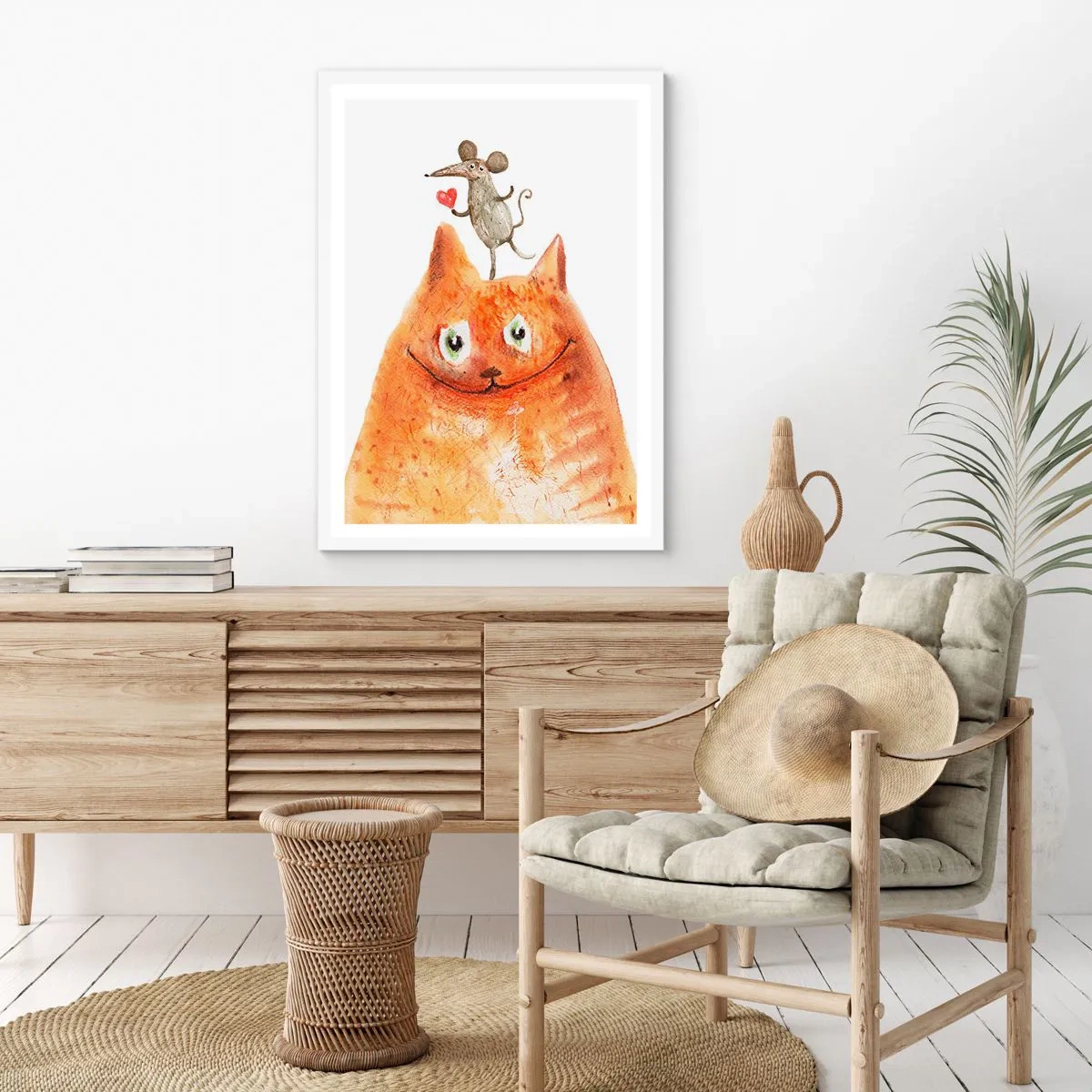 Affiche dans un cadre blanc - Poster - Amour paradoxal - 50x70 cm