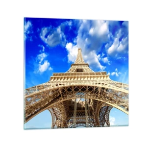 Impression sur verre - Image sur verre - Atteindre le ciel et les nuages - 30x30 cm