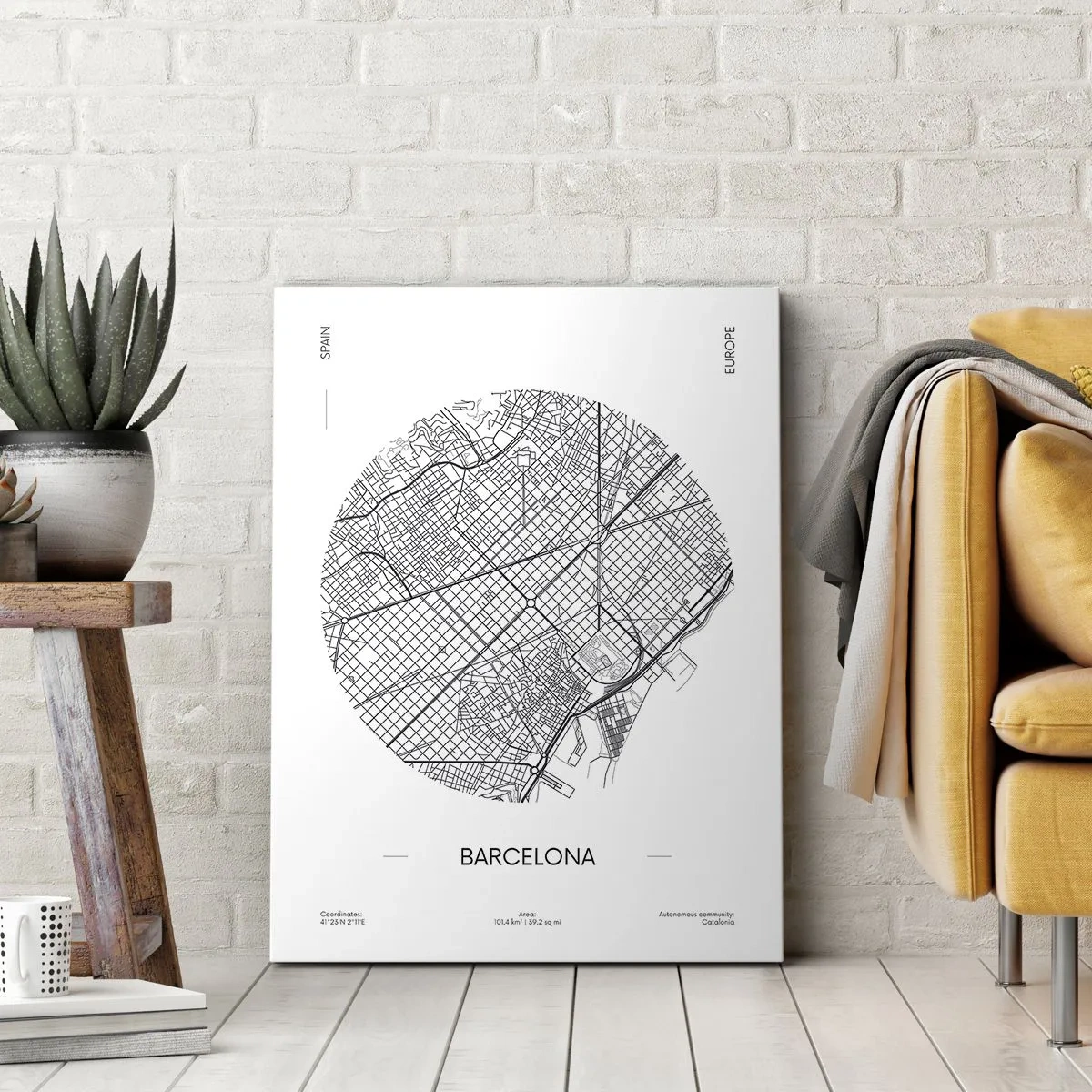 Impression sur toile - Image sur toile - Anatomie de Barcelone - 45x80 cm