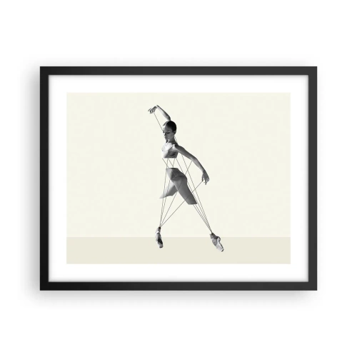 Affiche dans un cadre noir - Poster - Dans le théatre de la vie - 50x40 cm