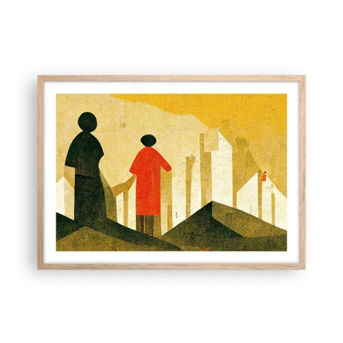 Affiche dans un chêne clair - Poster - La route est encore longue - 70x50 cm