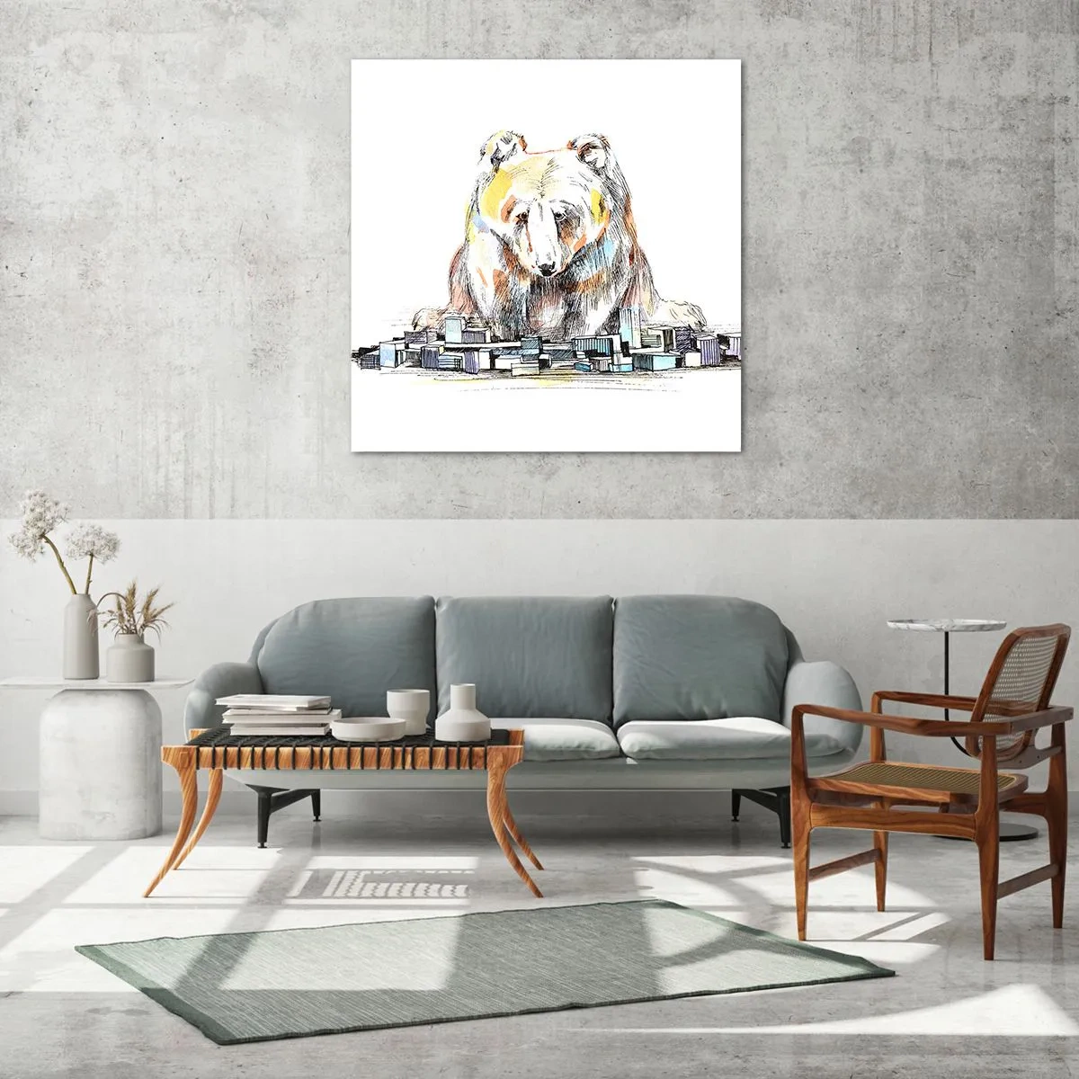 Impression sur verre - Image sur verre - Comment peut-on vivre ainsi ? - 40x40 cm