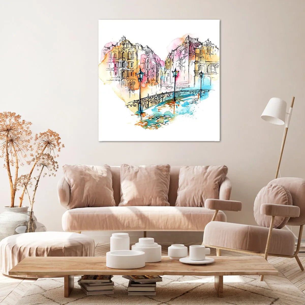Impression sur toile - Image sur toile - Le coeur de la ville - 70x70 cm