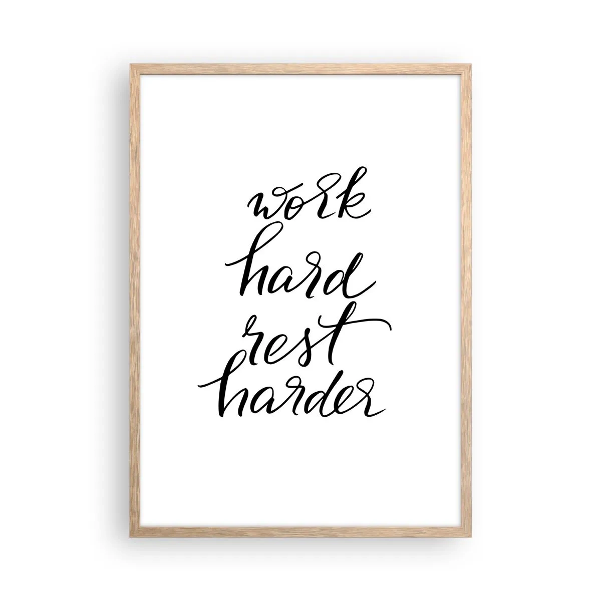 Affiche dans un chêne clair - Poster - Équilibre de vie - 50x70 cm