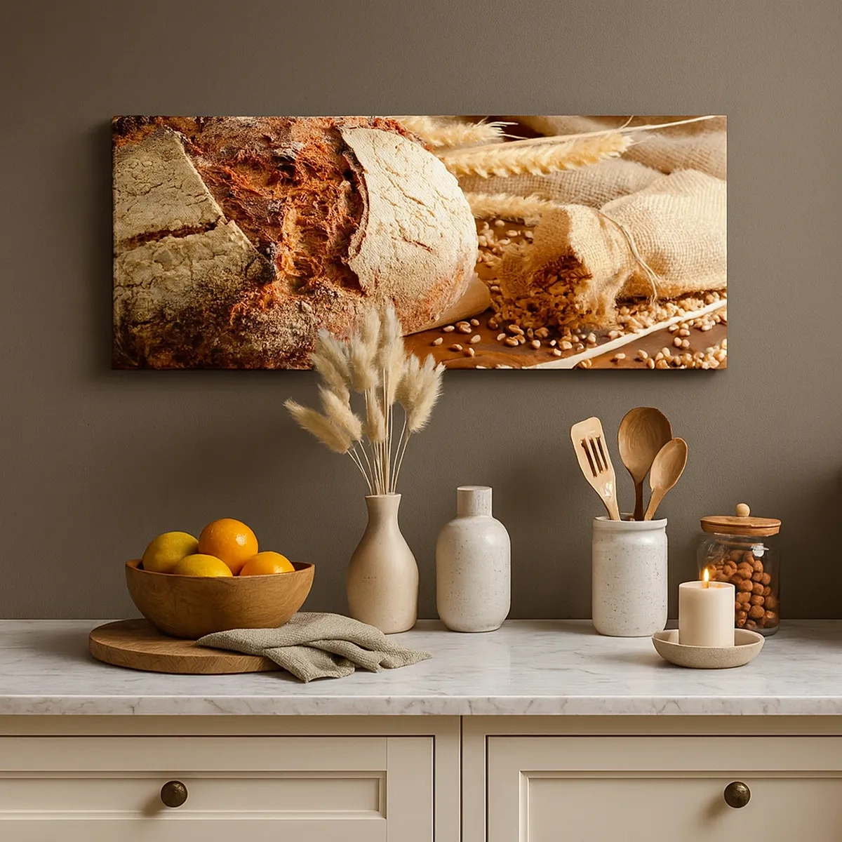 Impression sur toile - Image sur toile - Appétissant, parfumé, croquant - 30x30 cm