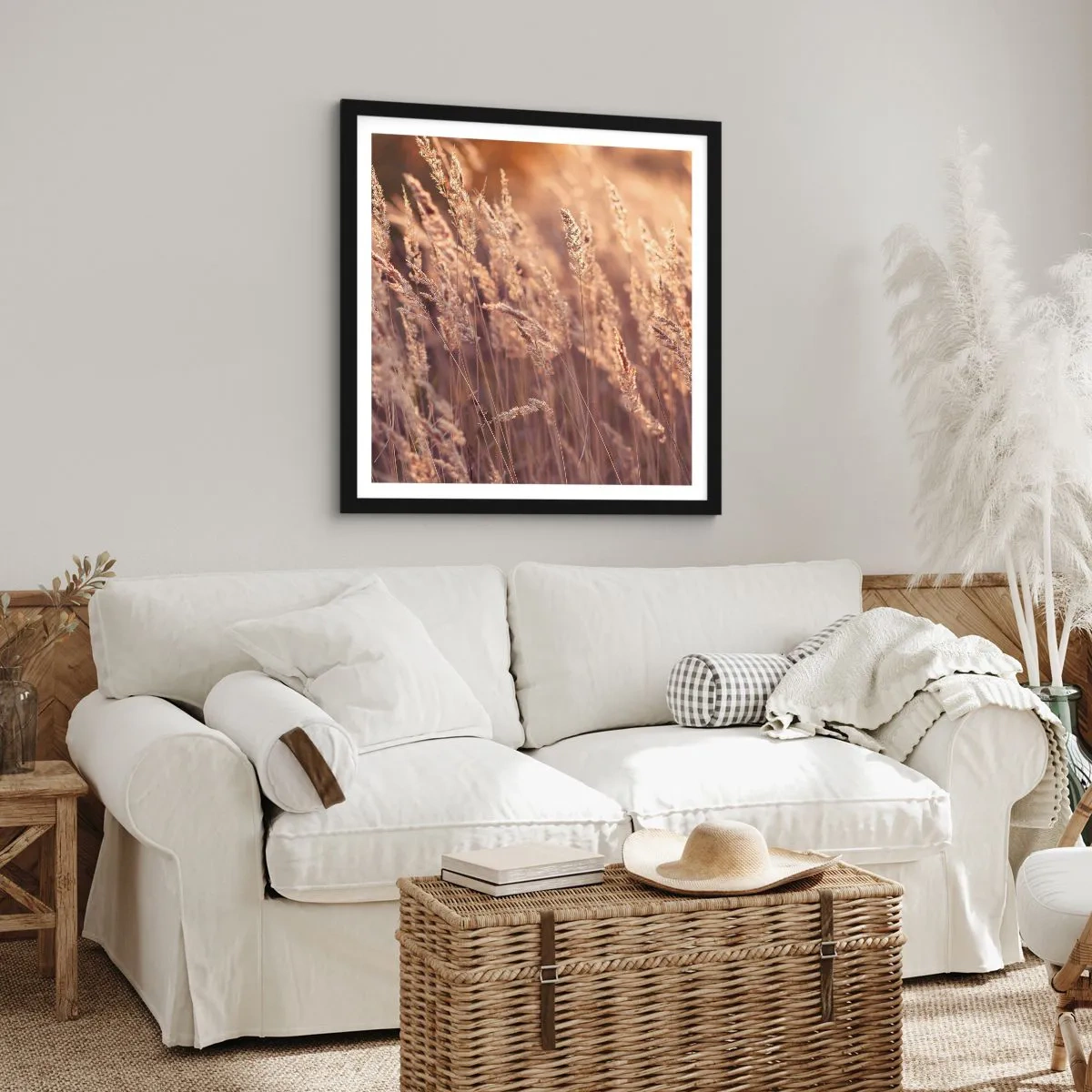 Affiche dans un cadre noir - Poster - Prêt à accueillir l'automne - 50x50 cm