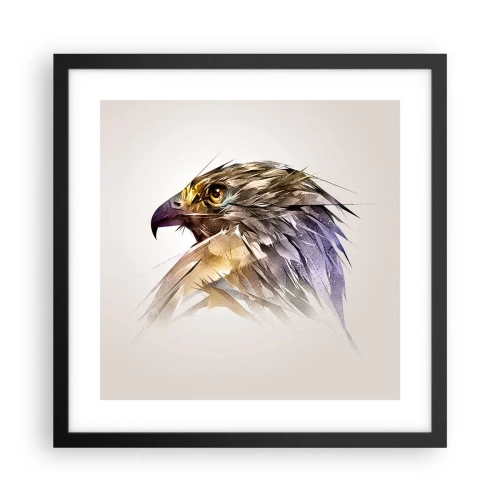 Affiche dans un cadre noir - Poster - Portrait d'un guerrier - 40x40 cm