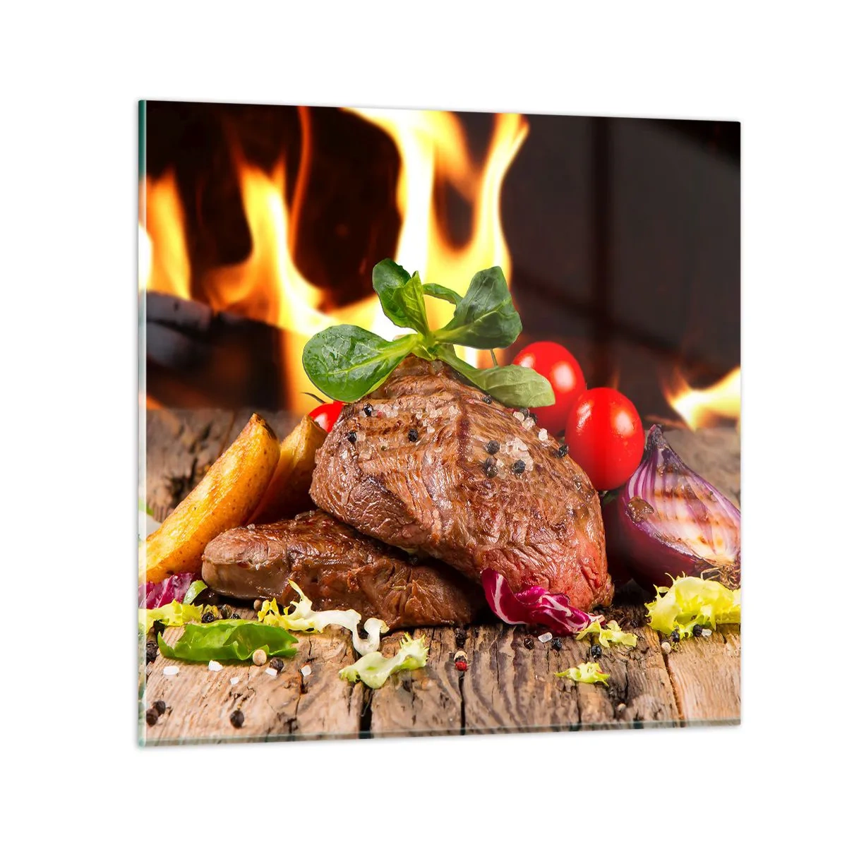 Impression sur verre - Image sur verre - Ensorcelé par la braise - 50x50 cm